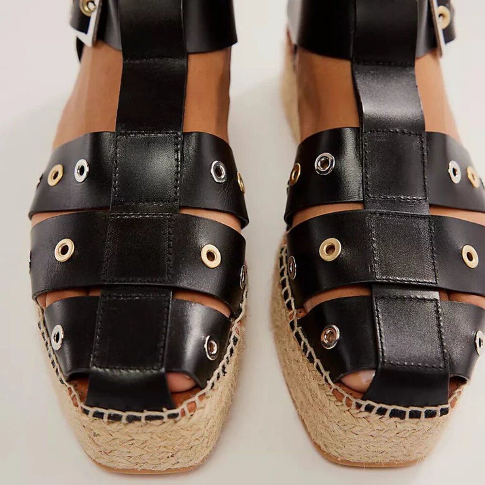 NEW Free People  Gable Glad Espadrille Gladiator Sandals  254 5S3 - Picture 4 of 9
